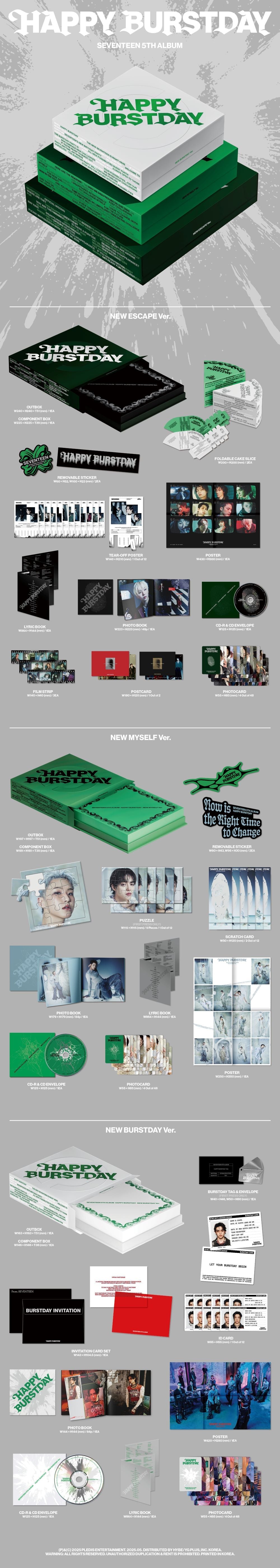 Seventeen - 5th Album 'HAPPY BURSTDAY' (Standard Version)