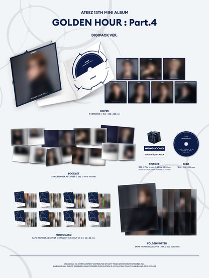 ATEEZ - 13th Mini Album 'GOLDEN HOUR : Part.4' (Digipack ver.)
