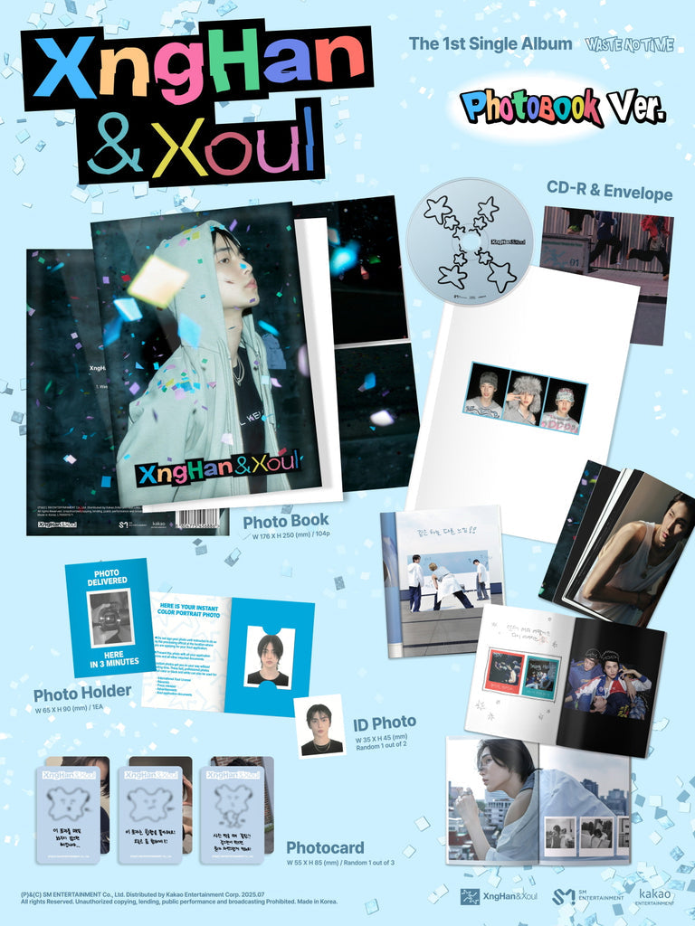 XNGHAN & XOUL - 1st Single Album 'WASTE NO TIME' (Photobook ver.)