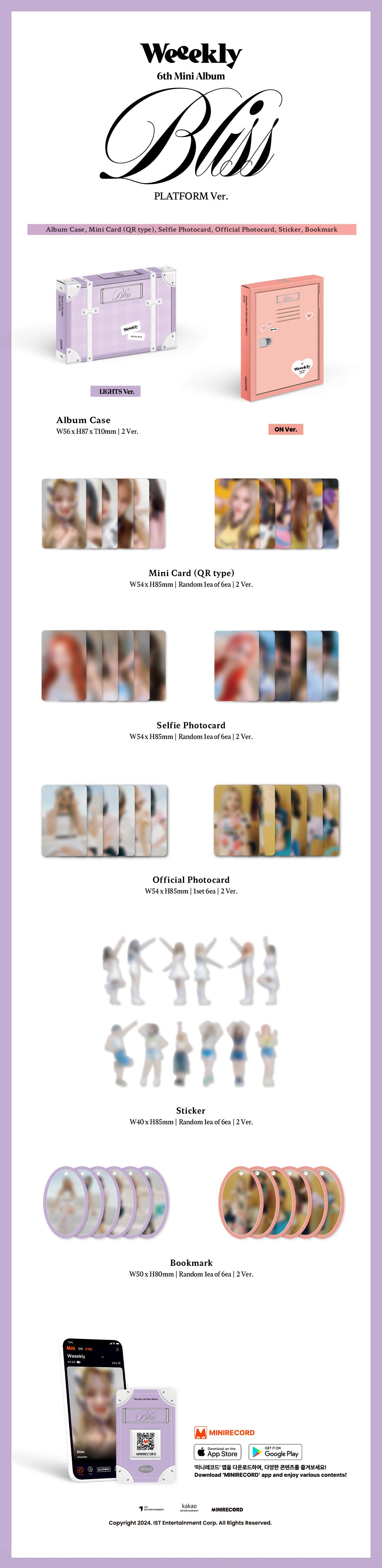 [FINAL SALE] Weeekly 위클리 - 6th Mini-Album 'Bliss' (Platform Version)