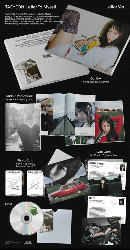 TAEYEON - 6th Mini-Album 'Letter to Myself' (To Version)