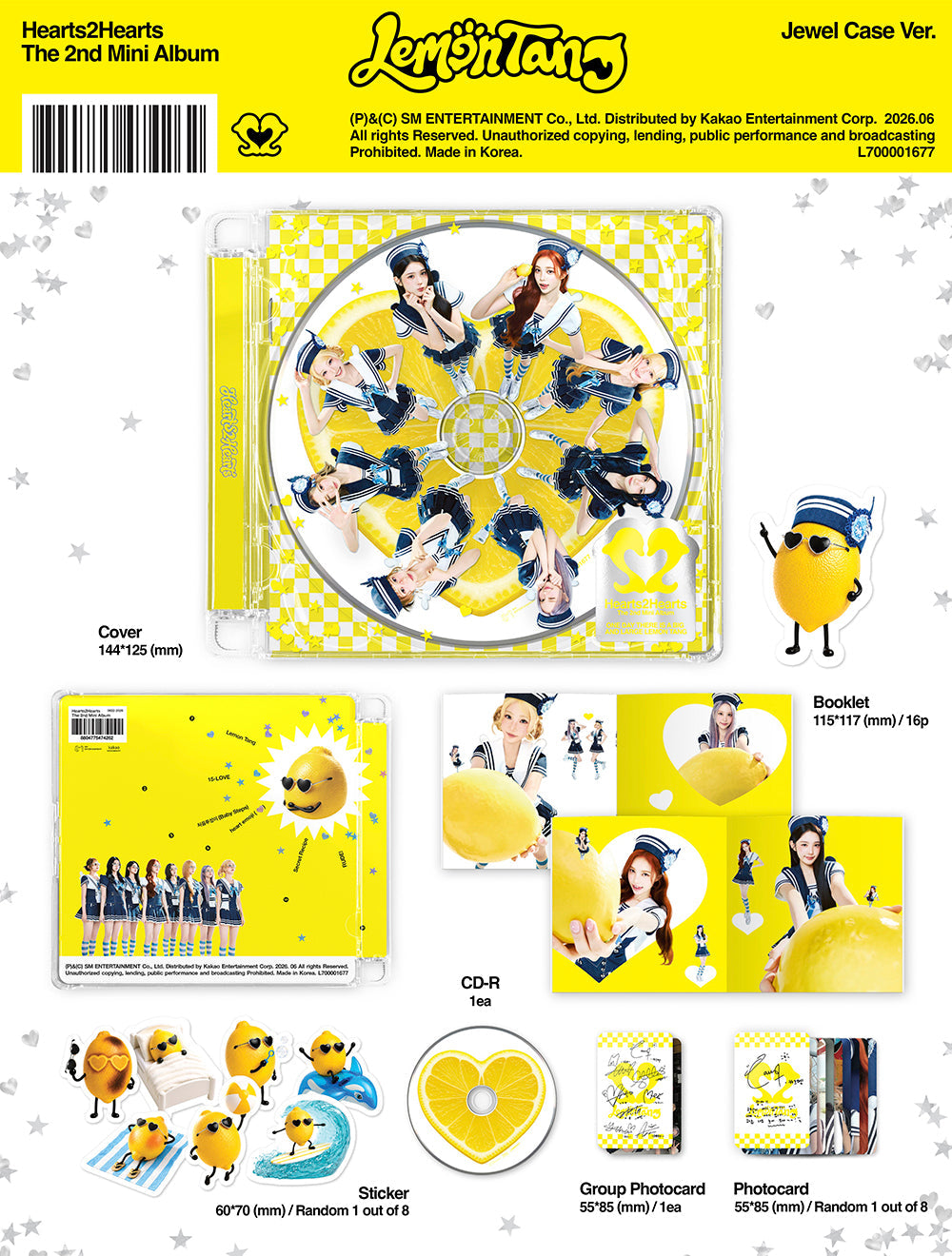 Hearts2Hearts - 2nd Mini Album 'Lemon Tang' (Jewel Case ver.)
