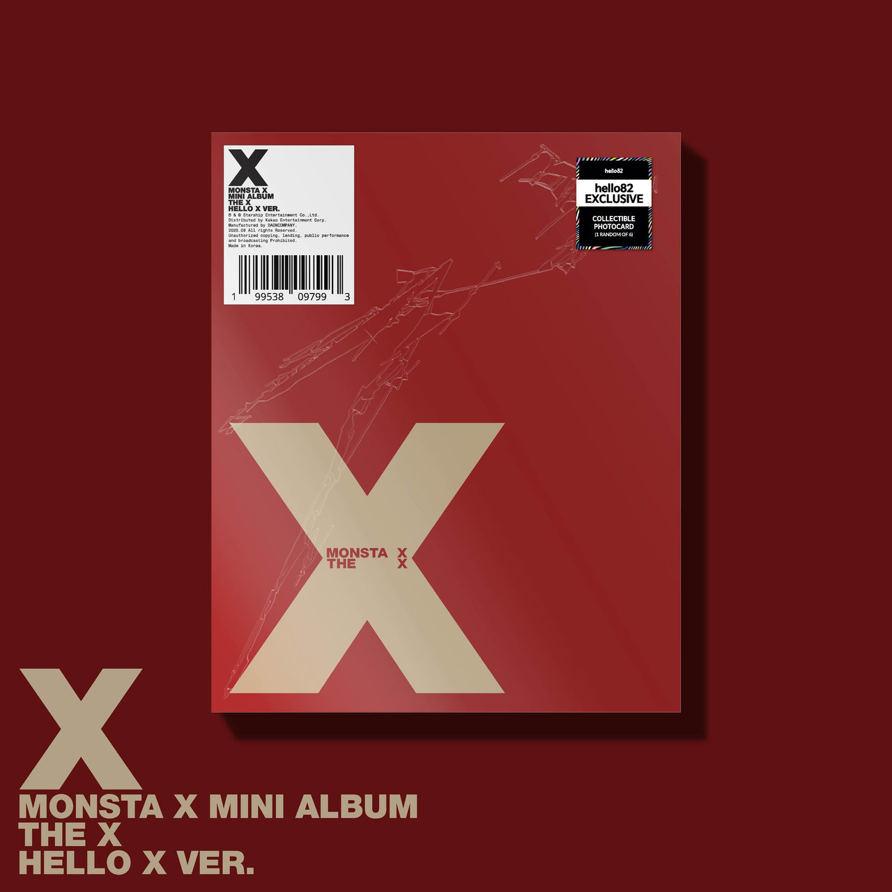 [PRE-ORDER] MONSTA X - 'THE X' (Standard ver.) (hello82 [POP-UP Exclusive])