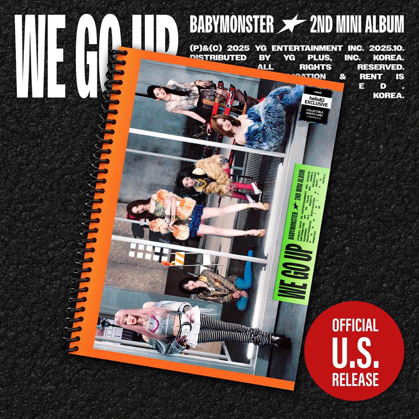 [PRE-ORDER] BABYMONSTER - 2nd Mini Album 'WE GO UP' (Standard ver.) (hello82 [POP-UP Excl.])
