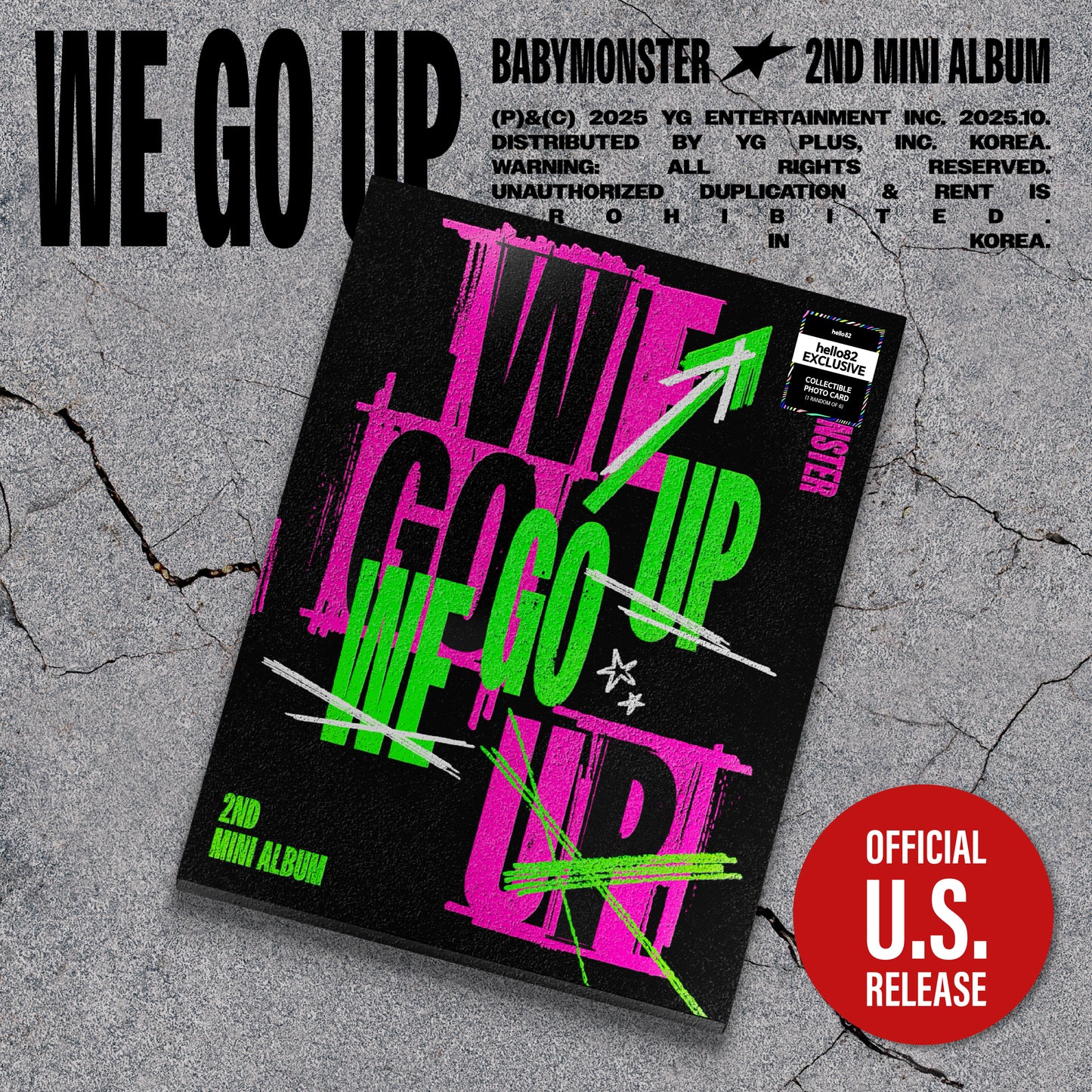 [PRE-ORDER] BABYMONSTER - 2nd Mini Album 'WE GO UP' (Standard ver.) (hello82 [POP-UP Excl.])