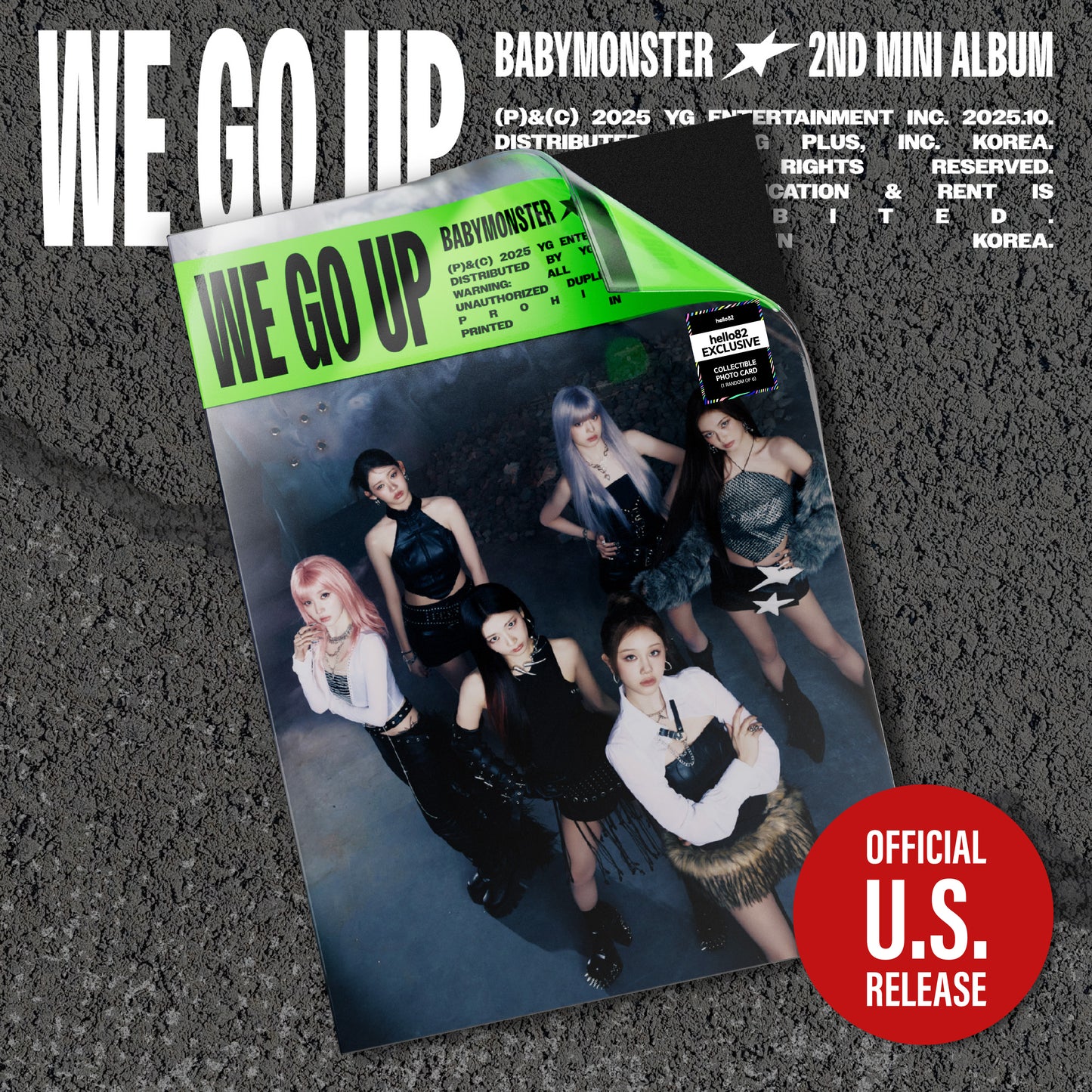 [PRE-ORDER] BABYMONSTER - 2nd Mini Album 'WE GO UP' (Standard ver.) (hello82 [POP-UP Excl.])