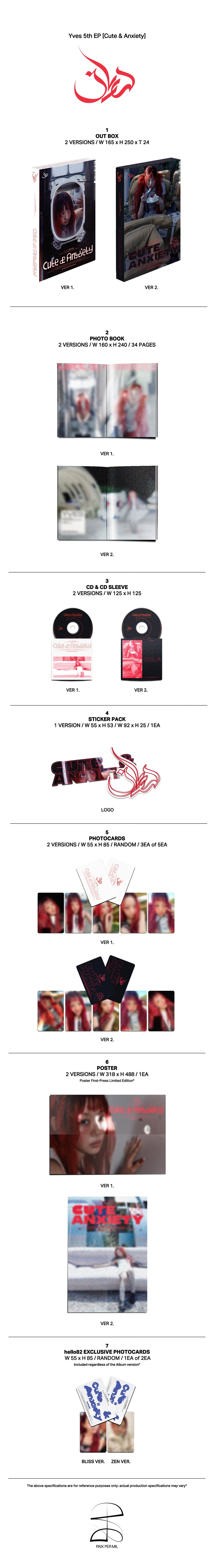 [PRE-ORDER] YVES - 5th EP Album 'CUTE & ANXIETY' (hello82 Exclusive)