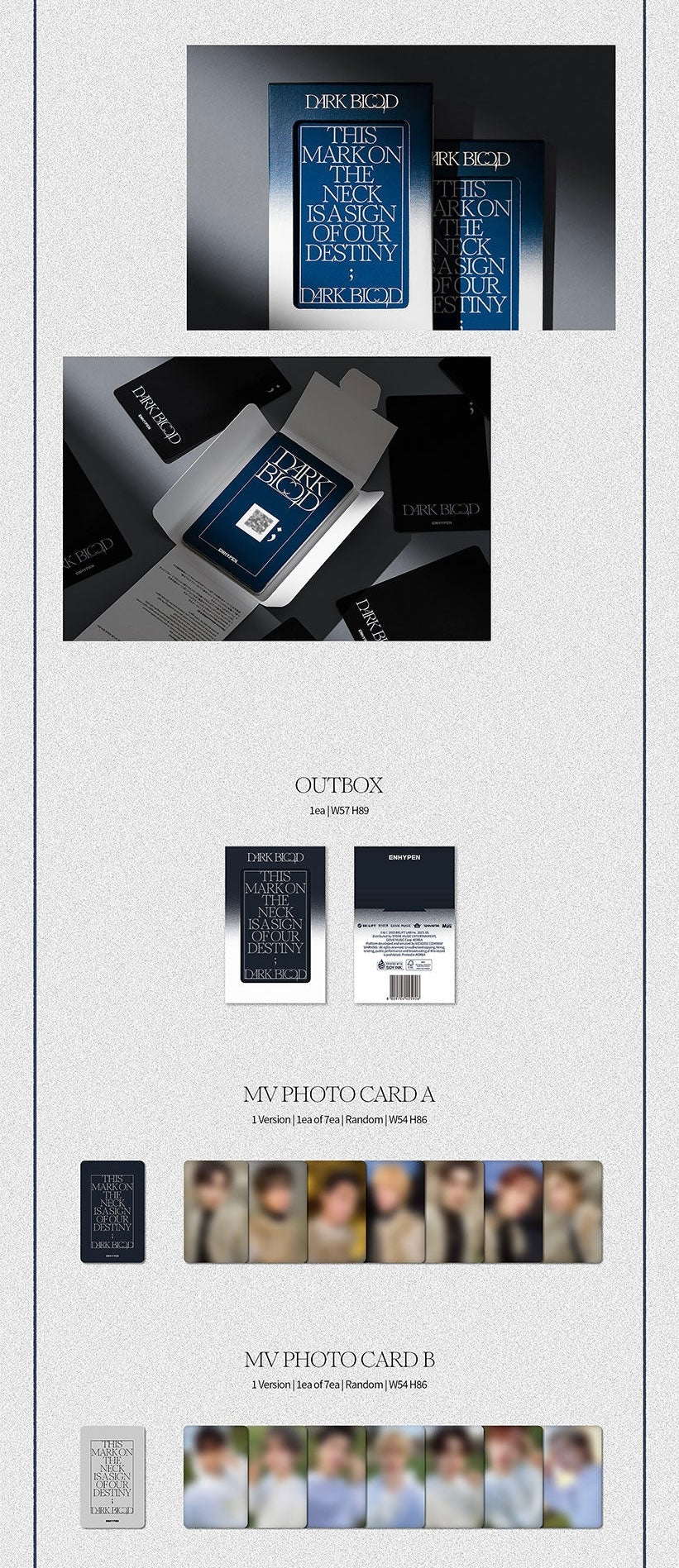 ENHYPEN - 4th Mini-Album 'DARK BLOOD' (Weverse Version)
