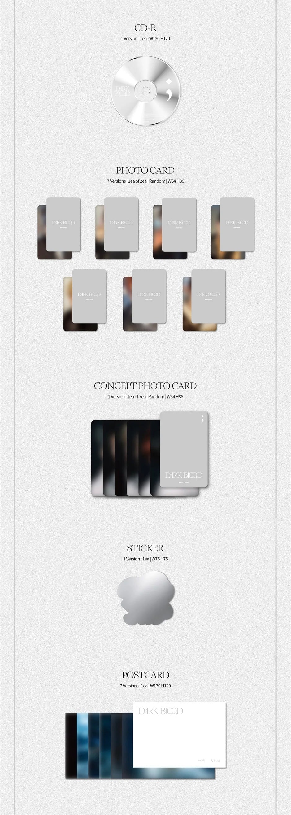 ENHYPEN - 4th Mini-Album 'DARK BLOOD' (ENGENE Version)