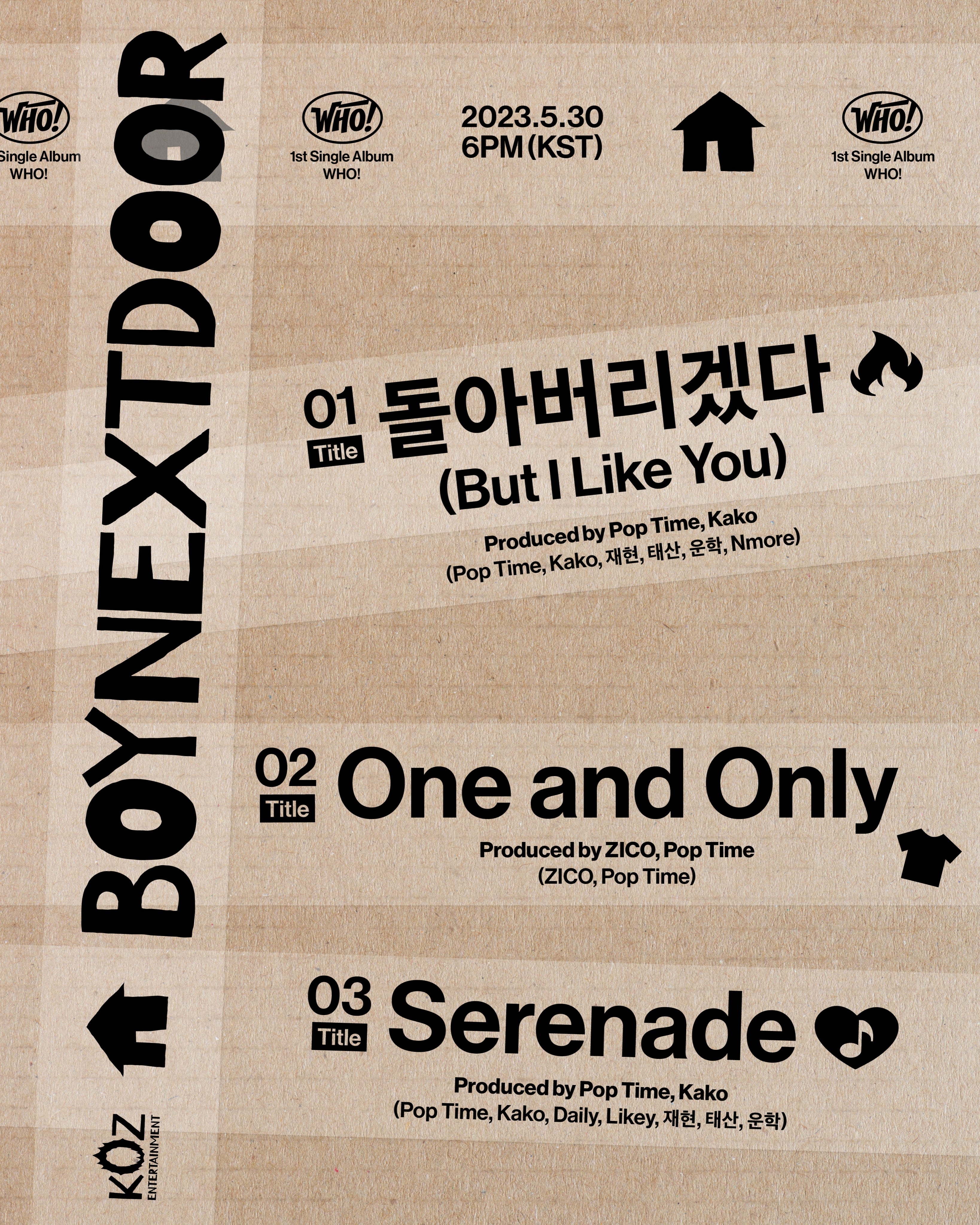 BOYNEXTDOOR - 1st Single Album 'WHO!'