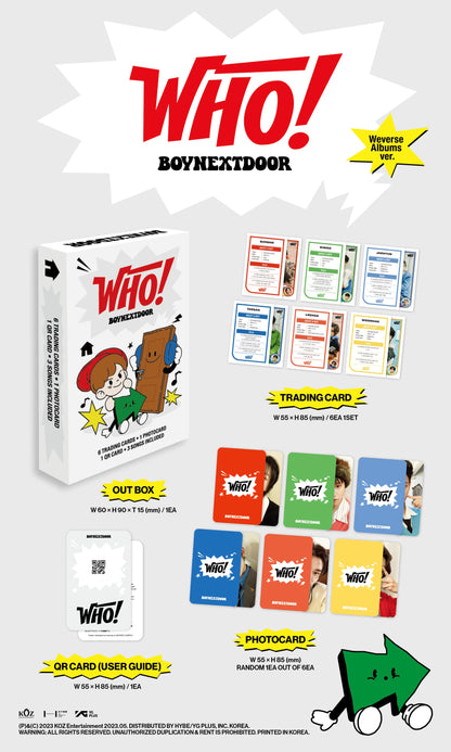 BOYNEXTDOOR - 1st Single Album 'WHO!' (Weverse Albums Version)