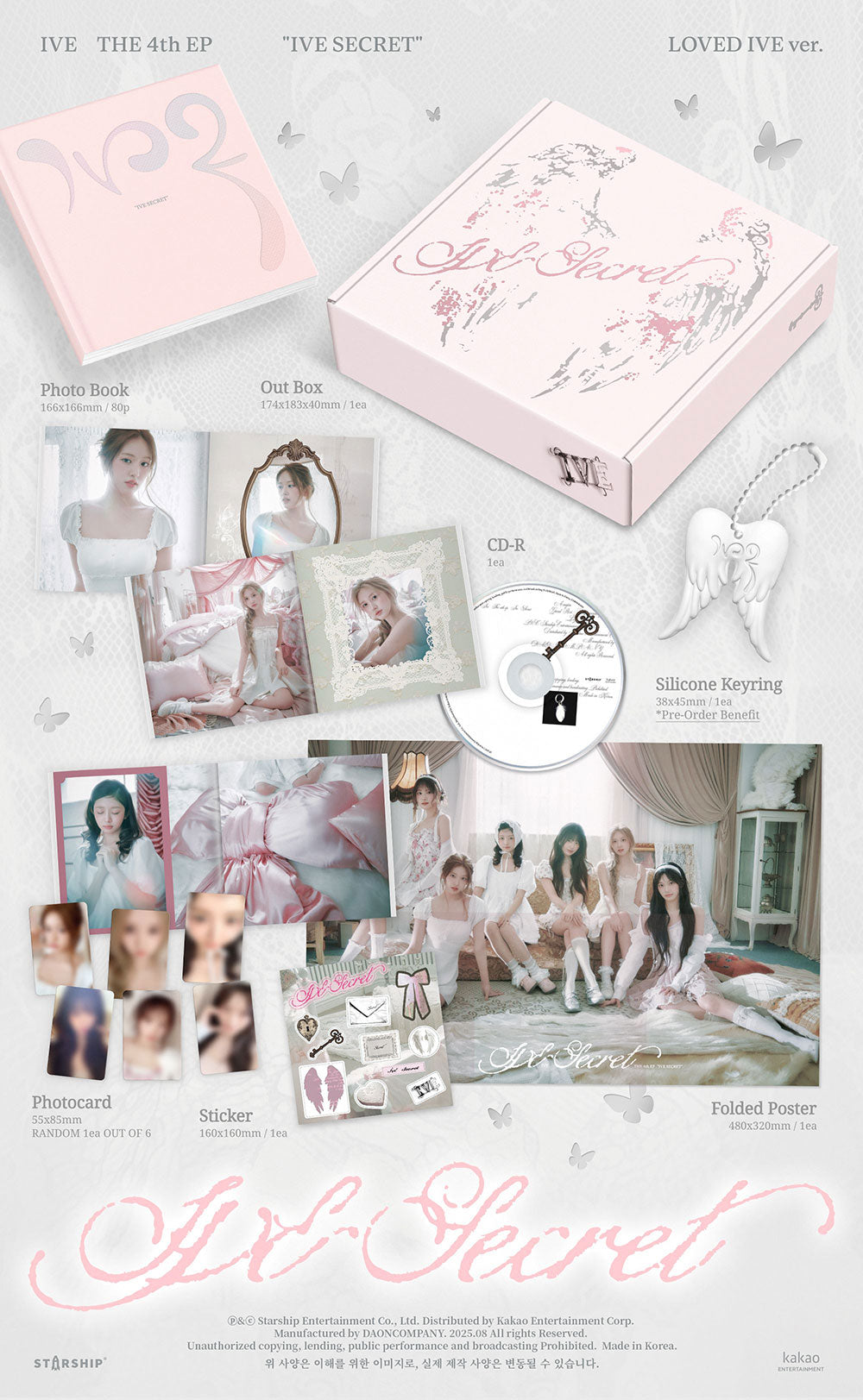 [PRE-ORDER] IVE - 4th Mini-Album 'IVE SECRET' (LOVED IVE version) + Apple Music Photocard POB