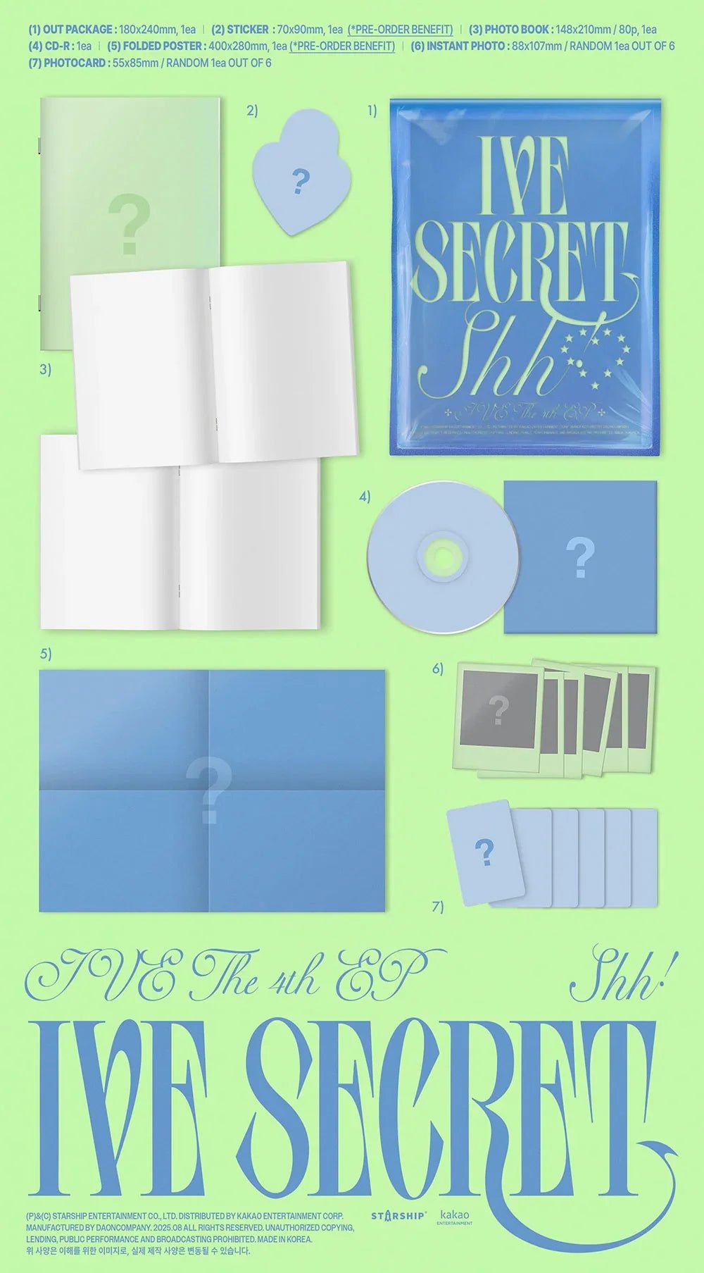 [PRE-ORDER] IVE - 4th Mini-Album 'IVE SECRET' (Standard version) + Apple Music Photocard POB