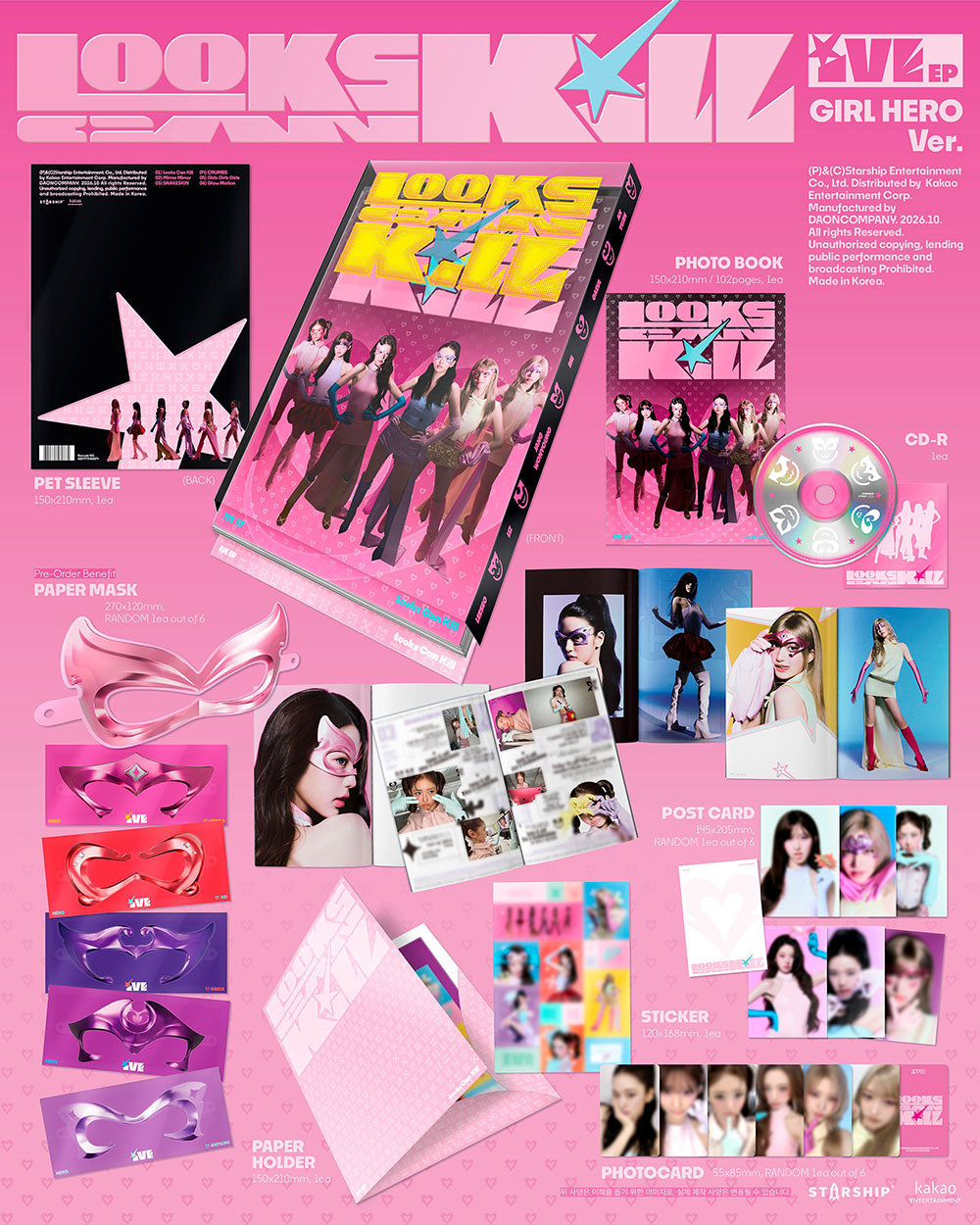 [PRE-ORDER] IVE - 5th EP 'Looks Can Kill' (GIRL HERO ver.) (82EVENT Exclusive)