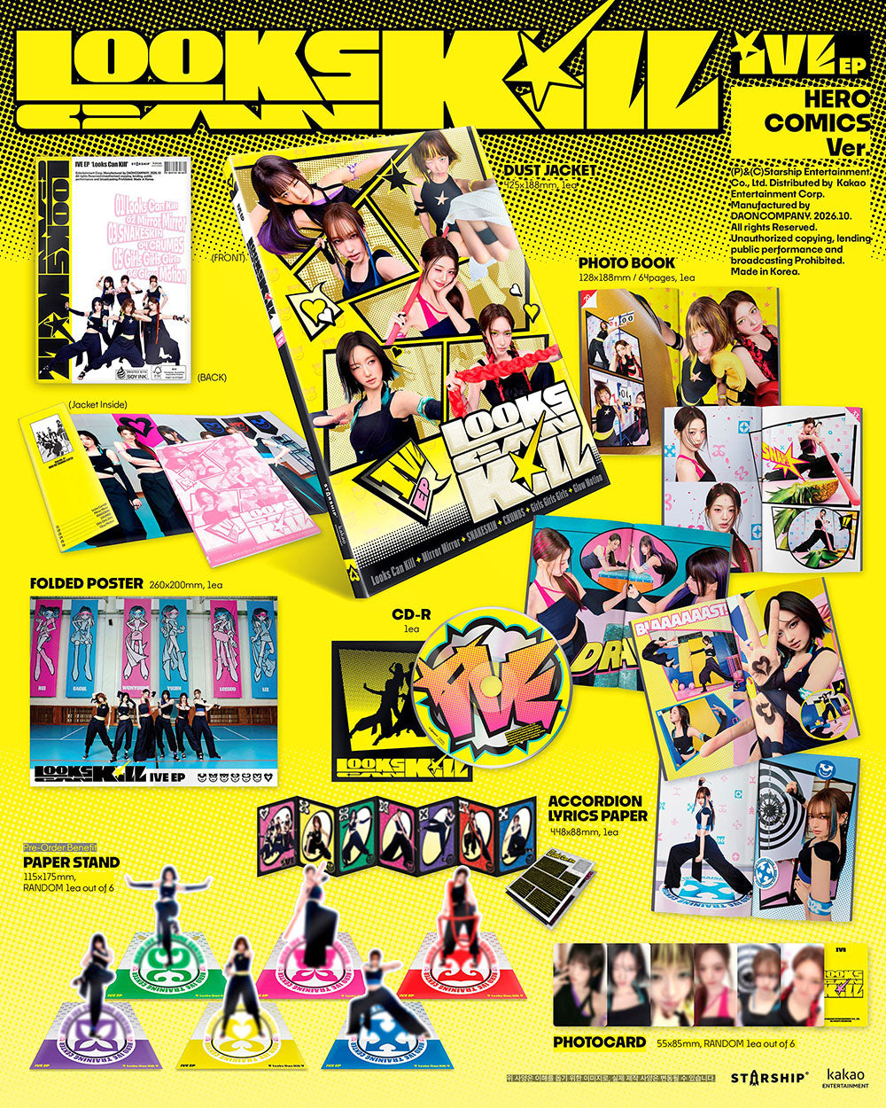 [PRE-ORDER] IVE - 5th EP 'Looks Can Kill' (HERO COMICS ver.) (82EVENT Exclusive)