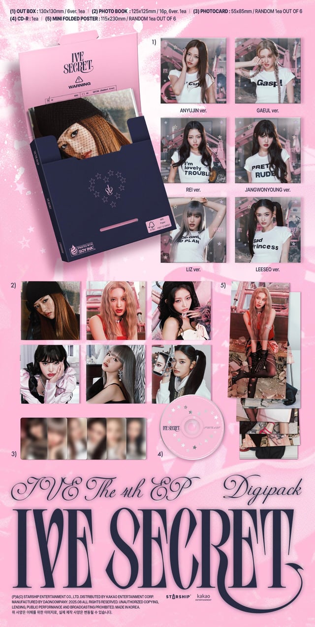 IVE - 4th Mini-Album 'IVE SECRET' (Digipack version)