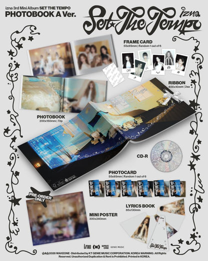 [PRE-ORDER] izna - 3rd Mini Album 'SET THE TEMPO' (Photobook ver.)