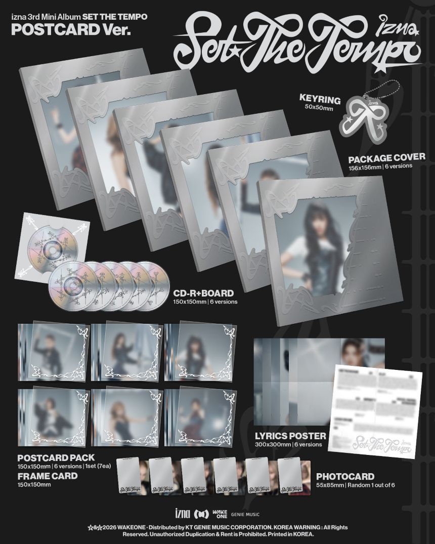izna - 3rd Mini Album 'SET THE TEMPO' (Postcard ver.) + Apple Music Photocard POB