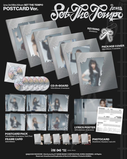 [PRE-ORDER] izna - 3rd Mini Album 'SET THE TEMPO' (Postcard ver.) + Apple Music Photocard POB