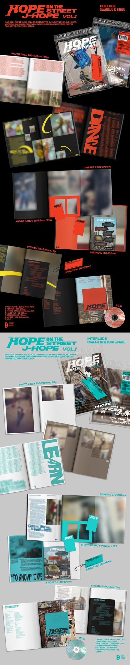 BTS - j-hope - 'HOPE ON THE STREET VOL. 1' + Soundwave POB Bookmark