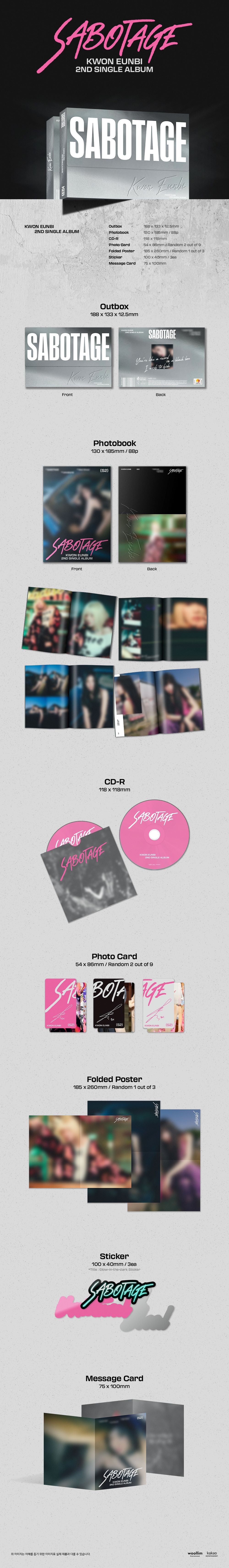 [FINAL SALE] KWON EUN BI - 2nd Single Album 'SABOTAGE'