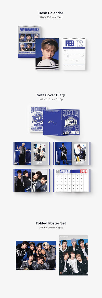 [PRE-ORDER] NCT 127 - 2026 SEASON'S GREETINGS 'END TO END RUSH' + Photocard Set POB