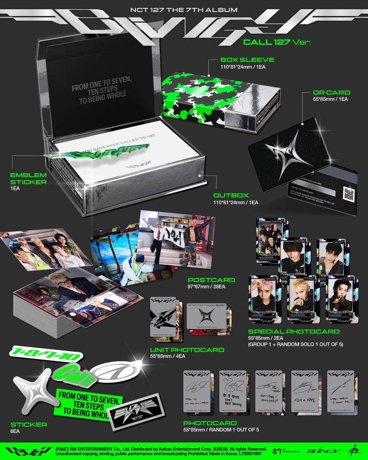 NCT 127 - 7th Album 'BLINGY' (CALL 127 ver.)
