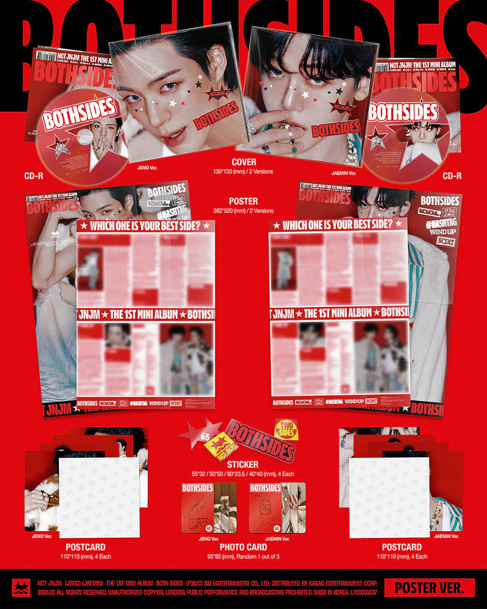 NCT - NCT JNJM - 1st Mini Album 'BOTH SIDES' (POSTER ver.)