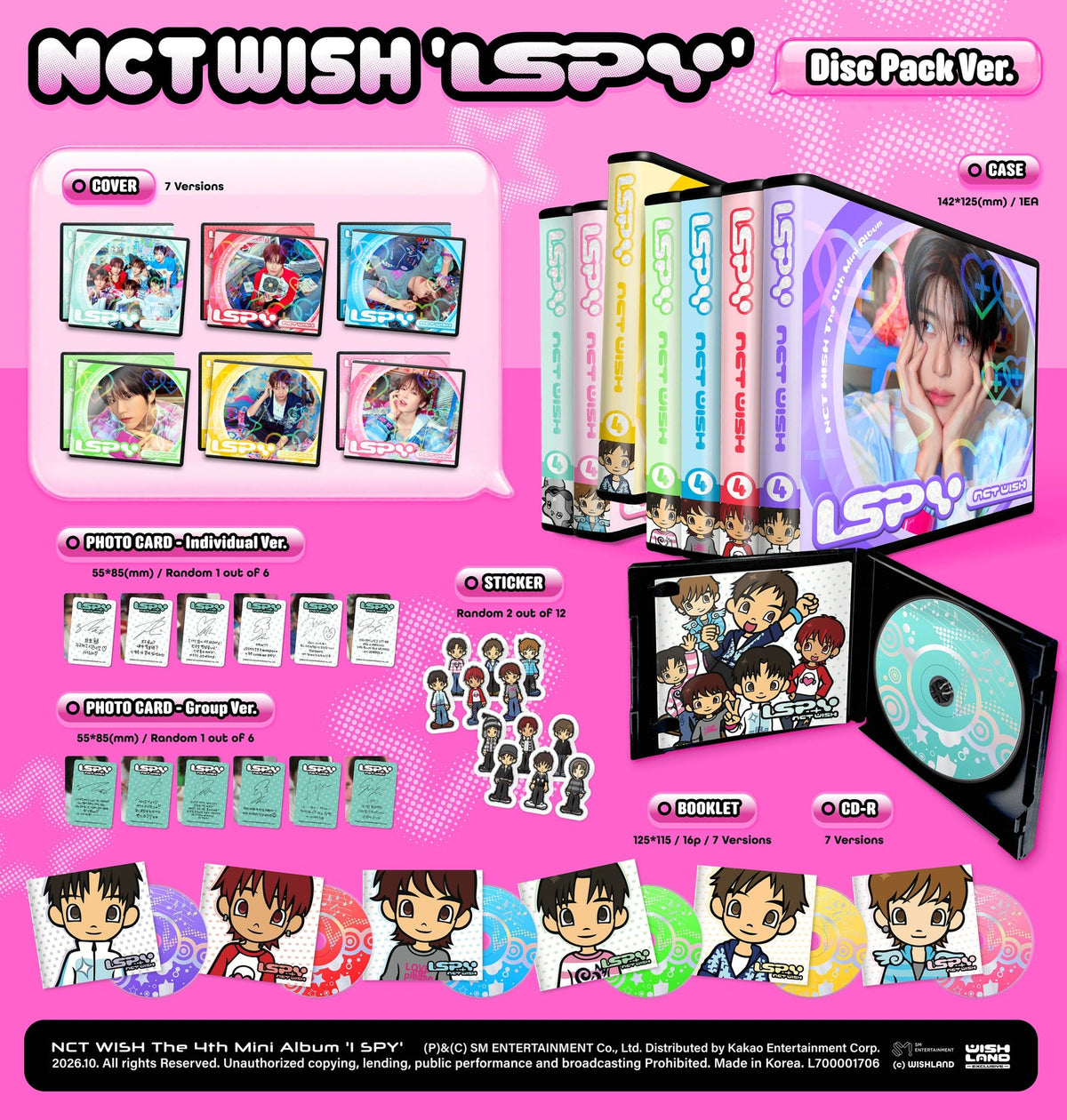 [PRE-ORDER] NCT WISH - 4th Mini 'I SPY' (Disk Pack Ver.) + Apple Music POB