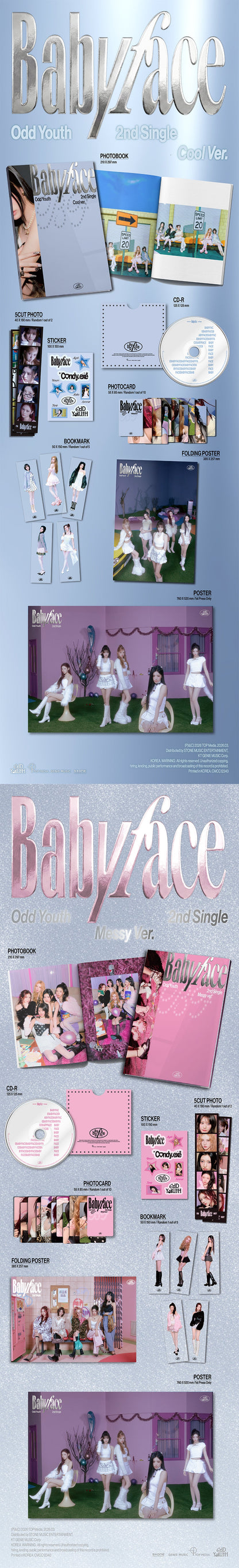 ODD YOUTH - 2nd Single 'Babyface' (Photobook Ver.) + Kooky Photocard Set