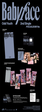 ODD YOUTH - 2nd Single 'Babyface' (POCA ALBUM Ver.) + KOOKY PHOTOCARD SET