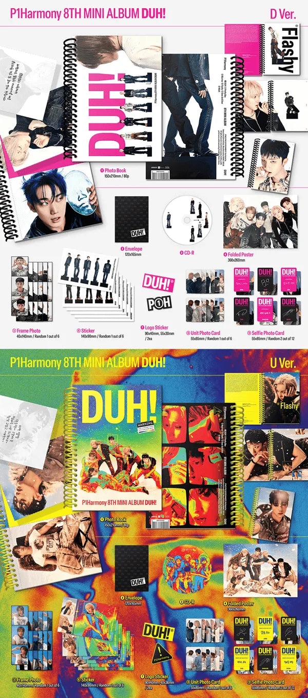 P1Harmony - 8th Mini-Album 'DUH!' (Photobook Version) (Korean Version)