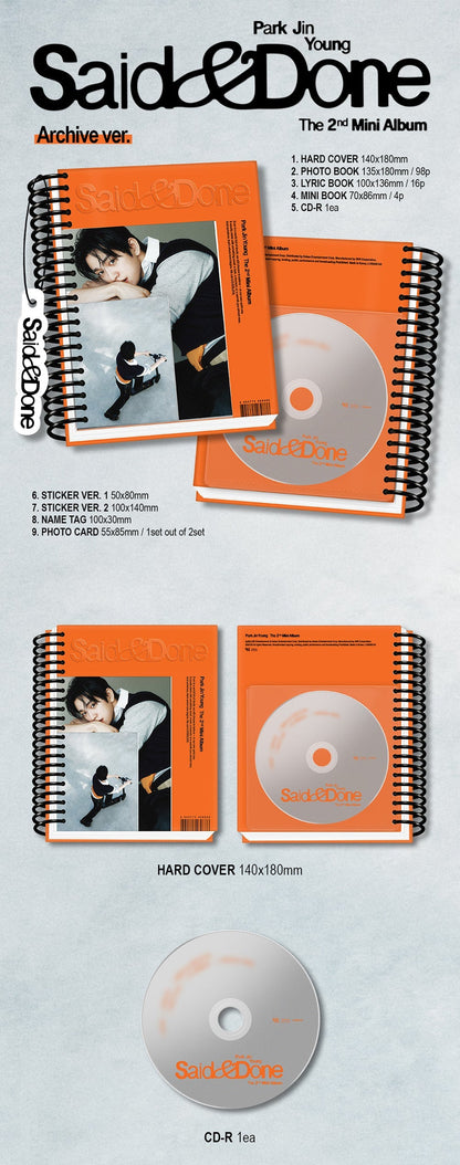 GOT7 - Park Jinyoung - 2nd Mini Album 'Said & Done' (Archive ver.)