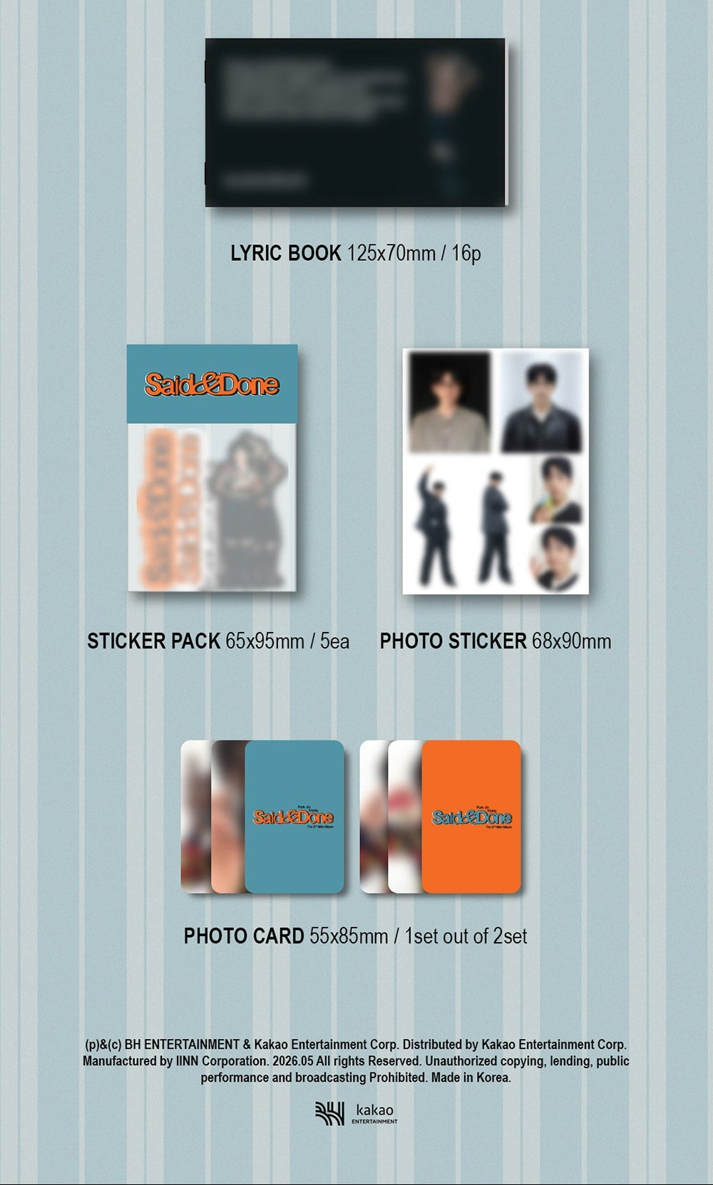 GOT7 - Park Jinyoung - 2nd Mini Album 'Said & Done' (Memory Box ver.)