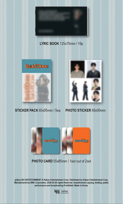 GOT7 - Park Jinyoung - 2nd Mini Album 'Said & Done' (Memory Box ver.)