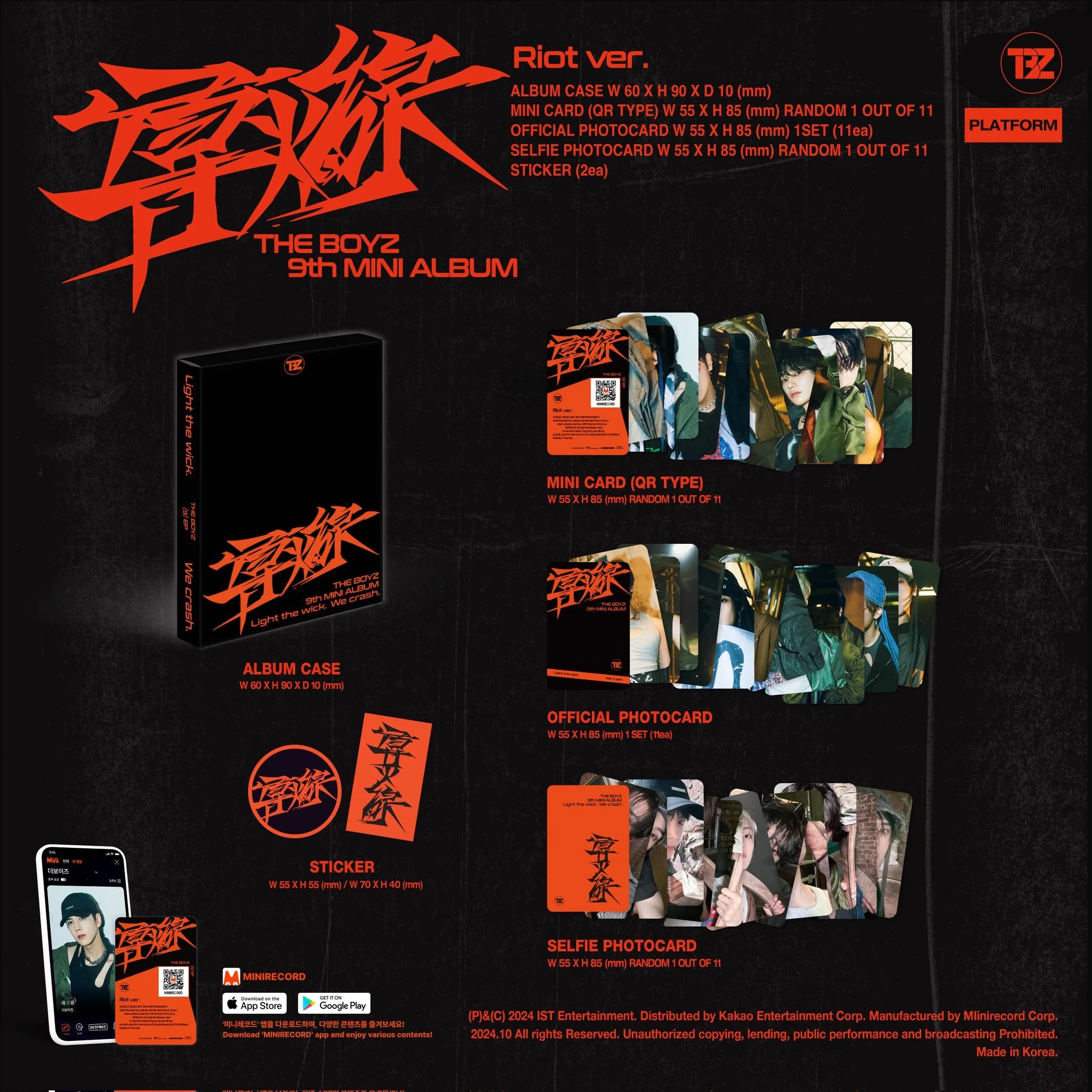 [FINAL SALE] THE BOYZ - 9th Mini-Album 'TRIGGER / 導火線 (도화선)' (Platform Version)