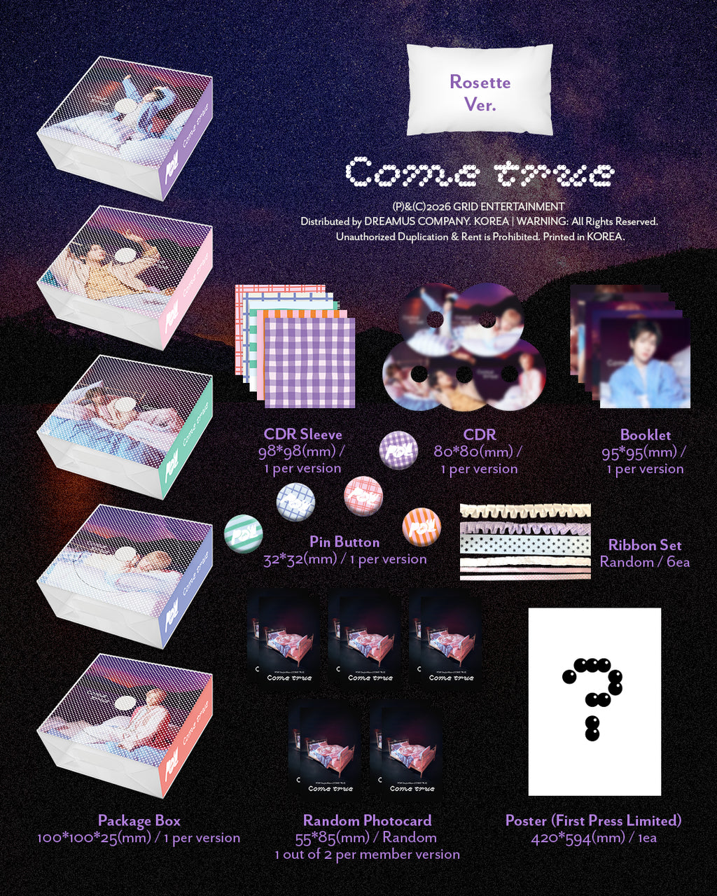POW - Single Album 'COME TRUE' (Rosette ver.)