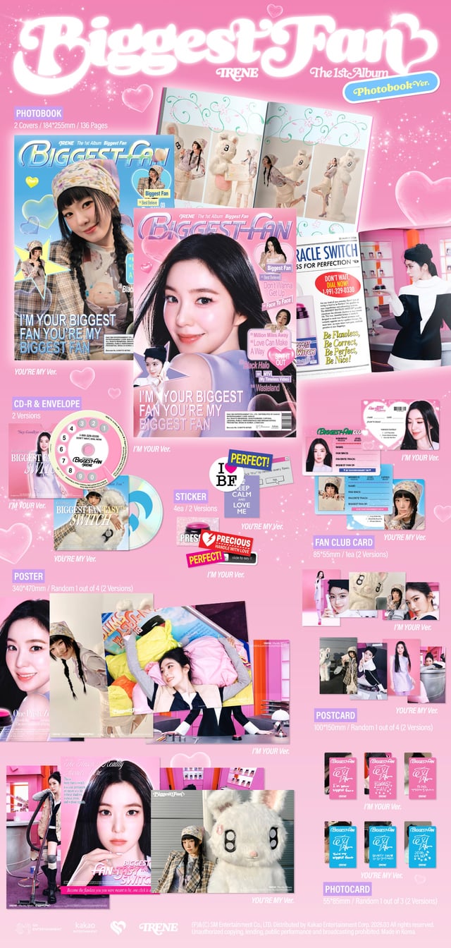 [PRE-ORDER] Red Velvet - IRENE - 1st Album 'Biggest Fan' (Photobook Ver.)