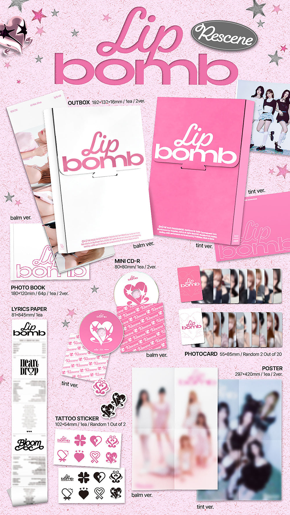 RESCENE - 3rd Mini Album 'lip bomb' (Standard Ver.)