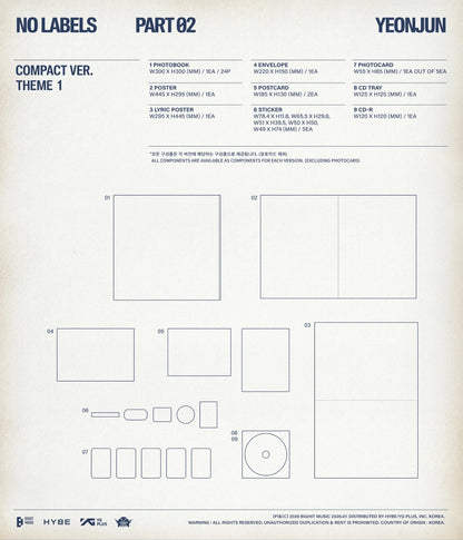 [PRE-ORDER] TXT - YEONJUN - 'NO LABELS: PART 02' (Compact ver.) (SIGNED)