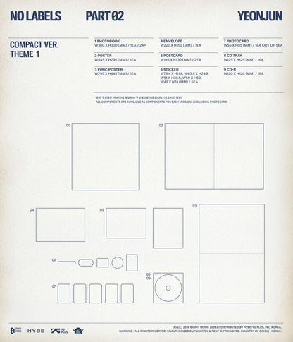 [PRE-ORDER] TXT - YEONJUN - 'NO LABELS: PART 02' (Compact ver.) + MAKESTAR Photocard POB