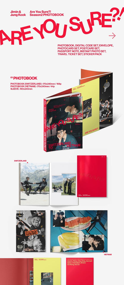 [PRE-ORDER] BTS - Jimin x Jungkook - 'Are You Sure?!' SEASON 2 Photobook
