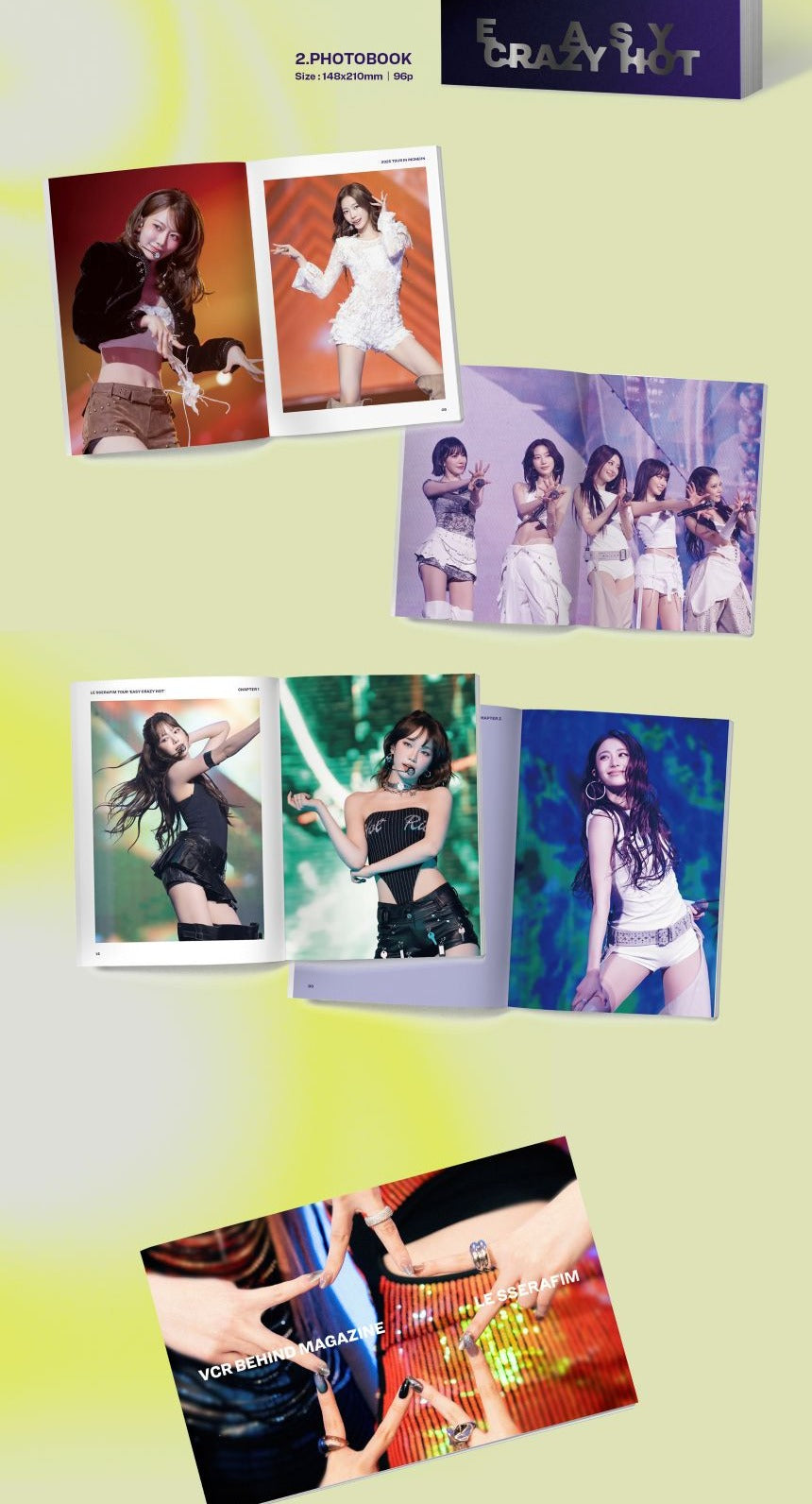LE SSERAFIM - LE SSERAFIM TOUR 'EASY CRAZY HOT' ENCORE IN SEOUL DC + Accordion Postcard POB