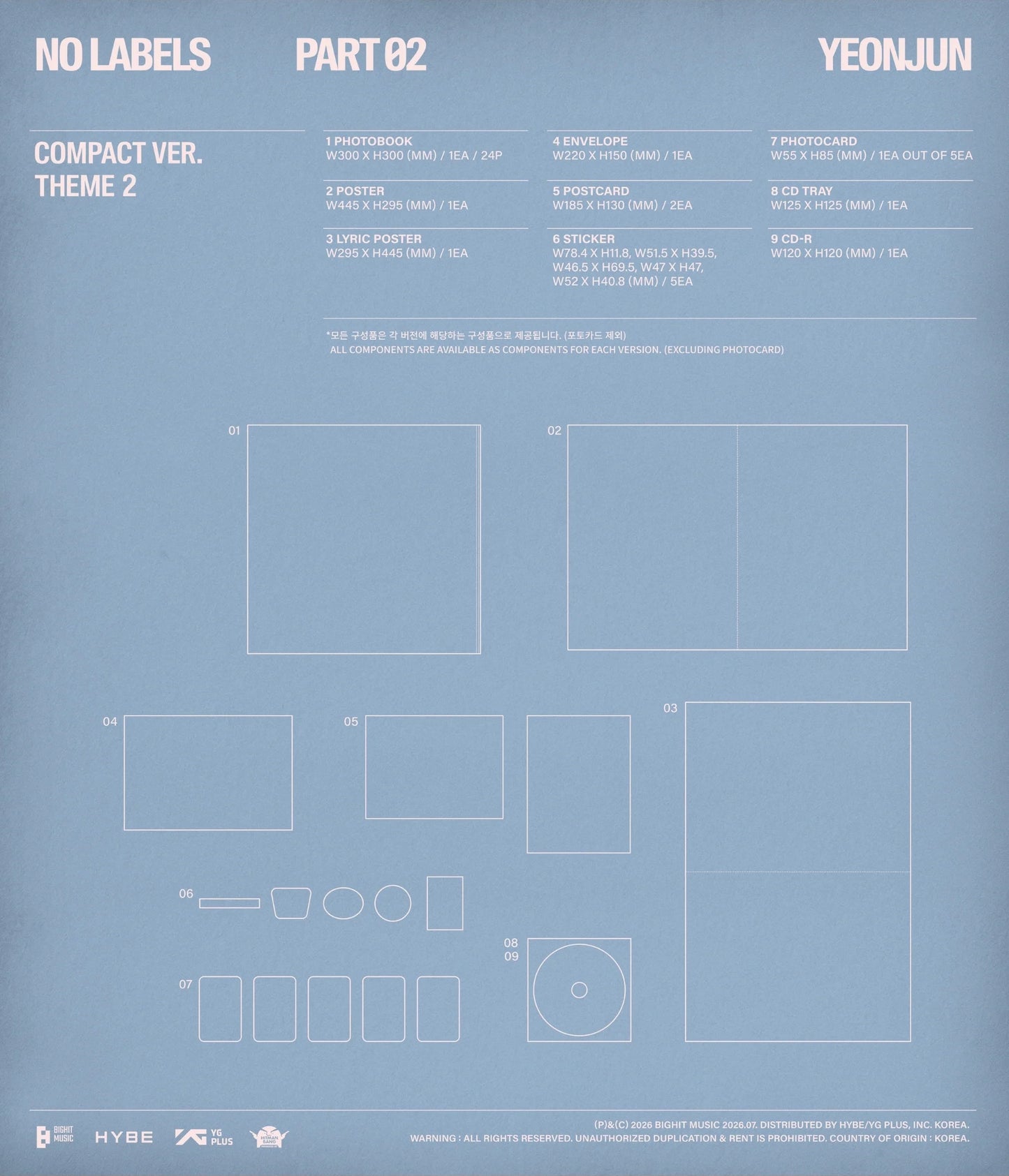 [PRE-ORDER] TXT - YEONJUN - 'NO LABELS: PART 02' (Compact ver.) (SIGNED)