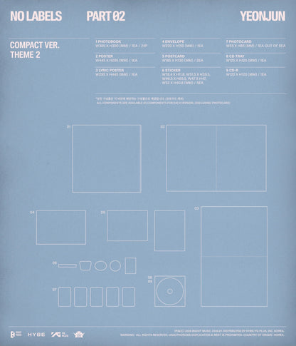 [PRE-ORDER] TXT - YEONJUN - 'NO LABELS: PART 02' (Compact ver.) (SIGNED)