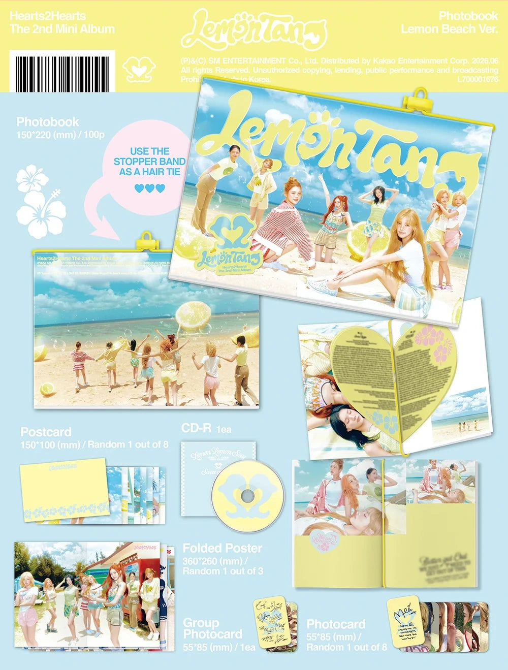 Hearts2Hearts - 2nd Mini Album 'Lemon Tang' (Photobook ver.)