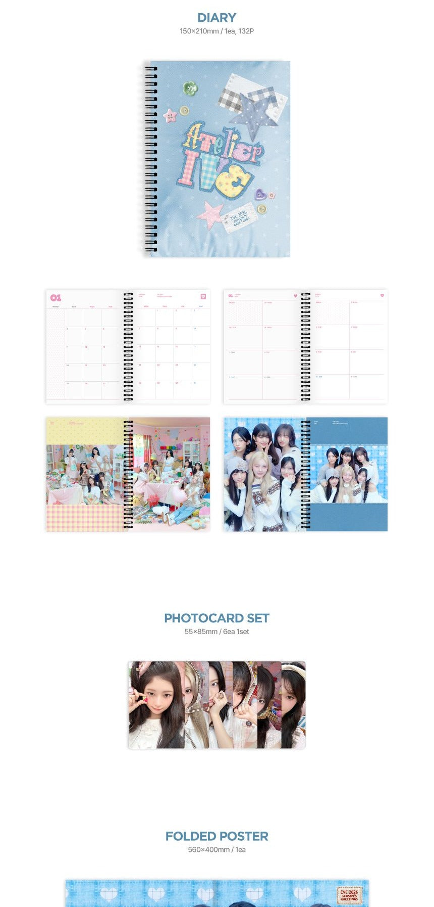 [PRE-ORDER] IVE - 2026 SEASON'S GREETINGS 'ATELIER IVE' + Selfie Photocard POB