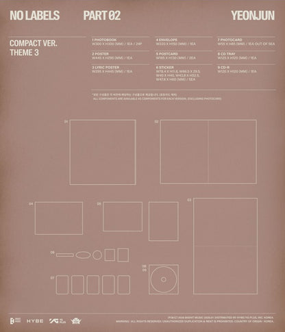 [PRE-ORDER] TXT - YEONJUN - 'NO LABELS: PART 02' (Compact ver.) + MAKESTAR Photocard POB