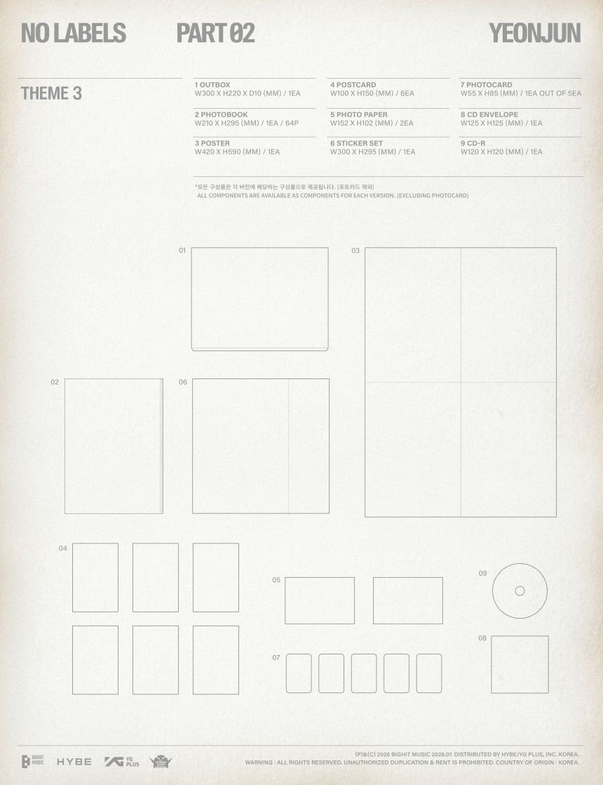 [PRE-ORDER] TXT - YEONJUN - 'NO LABELS: PART 02' (Photobook ver.) + MAKESTAR Photocard POB