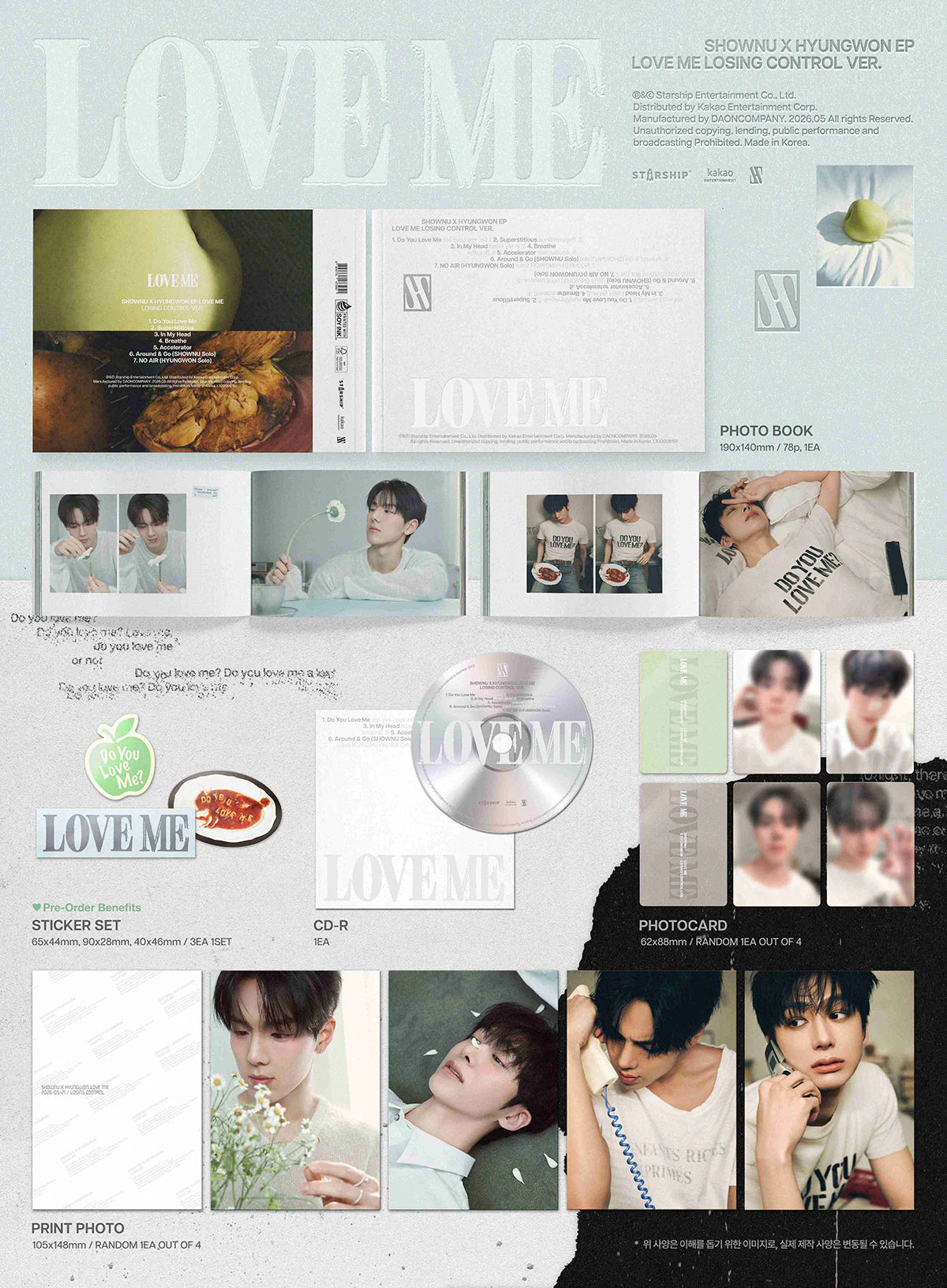 MONSTA X - SHOWNU X HYUNGWON - EP 'LOVE ME'